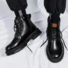 Bottes Bottines noires pour hommes automne et hiver Martin bottes en plein air confortables haut hommes chaussures décontractées avec un Design classique 230830