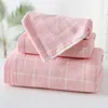 Towel Drop 3pcs/set Cotton Square Hand Face Bath Sets Sport Kitchen Adult Swimming Towels Gift Home Textile