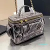 nuova mini donna di design con borsa per cosmetici a catena, borse a tracolla per baule, custodia per trucco da donna, borsa a tracolla