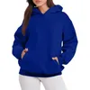 Kadın Hoodies Bayan Büyük Sweatshirt Kazak Polar Sweaters Cepli Uzun Kol Kış Güz Kıyafetleri Basit 2023