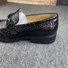 Kleidschuhe Authentische exotische Krokodilhaut Business-Stil Herren-Loafer Echtes Echt-Alligatorleder Männliche Slip-On-Formelle Schuhe