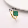 Luxuriöser klassischer 4-/vierblättriges Kleeblatt-Designer-Ring aus 18 Karat Gold mit Muschel für Mädchen, Hochzeit, Muttertag, Modeschmuck, Frauen-Geschenk