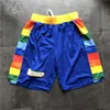 Top Quality ! 2023 Team Nugget Grizzlie Basketball Shorts Men Raptores Shorts de basket Sport Shorts White Black Size S-XXL