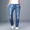 Jeans da uomo 6 colori Primavera Estate Sottile gamba dritta Sciolto Stile classico Pantaloni larghi elasticizzati avanzati Uomo Taglie forti 40 42 44 230830