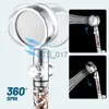 Bathroom Shower Heads ZhangJi 2021 Filteration Shower Head with Propeller 360 Degree Rotating Water Saving SPA Anion Stone Spayer Bathroom Accessories x0830