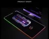 Muskuddar handled vilar vit RGB -spelmusdyna LED MOUSEPAD SPEL TILLBAKA Bakgrundsbelyst skrivmatta Datornangentbord Möss MAT LUMINOUS STORA MAUSEPAD R230830