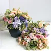 Decoratieve bloemen Hortensia nepplant Pograph Prop Kunstmatige pioenbloem UV-bestendig Waterdicht Lange steel Tafelmiddenstuk