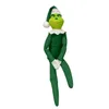 Juldocka Toy Green Fur Monster Grinch Elf Decoration Halloween Pumpkin Elf Decoration