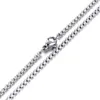 Chaînes 2-7mm 7-40inch Fashion Square Rolo en acier inoxydable Link Chain Collier Boîte ronde Bracelet Mens Femmes Bijoux en gros cadeau
