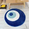 Lakea Fluffy Evil Eye Circle Rug Carpet Plysch Bekvämt handgjorda sovrum Ultra Mjuk och fluffig hög kvalitet för Halloween HKD230830