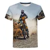 メンズTシャツ夏3Dプリントモトクロスグラフィックカジュアルトレンド製品FASIONクールスタイルTシャツと半袖のTシャツ