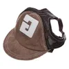 Chapeau de vêtements pour chiens Casquette de baseball de protection solaire Sports de plein air avec trous d'oreille Animaux de compagnie réglables pour petits et moyens chiens de grande taille 230829