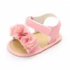 Sandali Scarpe da bambino Ragazza Estate Piatto Fiore bianco Principessa Nata Bambino Neonato Elegante Rosa Carino Prewalkers 0-18M