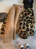 Women's Jackets For Women 2023 Single Breasted Faux Fur Leopard Print Long Sleeve Winter Clothes Coats Casual Outerwear Streetwear