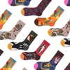 Women Socks LEOSOXS Logo Artistic Female Hyuna Ins Jacquard Web Celebrity Street Skate Retro American Style