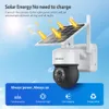 Caméras IP Shiwojia extérieur wifi 4G carte SIM caméra Mini panneau solaire Surveillance de sécurité 7500 mAh IP66 sans fil 2 voies parler détecter 230830