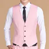 Mens Vests Vest Men mode Casual Högkvalitativ solid färg Enkelbröst Slim Large Size Business Waistcoat 230829