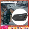 WAYXIN R6S Hjälm Headset Motorcykel Intercom Waterproof BT 5.0 för 6 Rider Moto Interphone Communication 1200m Q230830
