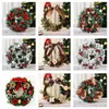 Christmas Decorations Christmas Wreath Front Door Wall Decorations Wreath Garland Home Outdoor Window Wreath Hanging Ornaments Christmas New Year Gifts