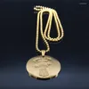 Anhänger Halsketten 2023 Oma Edelstahl Perlenkette Halskette für Großmutter Gold Farbe Necklacs Schmuck Geschenk Llaveros Mujer N827S07