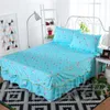 Säng kjol sängkläder monterad ark kudde blommor hem dekorera 12 färger 3 storlekar faldones para la cama