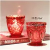 Candle Holders Vintage Glass Holder Valentines Day Christmas Aromatherapy Atmosphere Home Romantic Candlelight Dinner Decoration Dro Otmmf