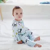 Rompertjes born Baby Romper Baby Meisjes Jongens Cartoon Bedrukte Kleding Lange Mouw Katoen Jumpsuit Peuter Pyjama Outfits Lente Herfst 230830