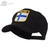 Ball Caps Finland Flag вымывание Shield Patch Cotton Baseball Cap папа шляпы Регулируют для мужчин Женщины унисекс футбольные поклонники подарок