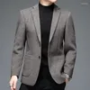 Męskie garnitury 2024 Autumn and Winter Suit mody w średnim wieku Casual Classic Wool Jacket Single Slim Blazer Brand Clothing