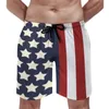 Men's Shorts USA American Flag Gym patriotyczne gwiazdy i paski retro plaż