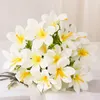 Decorative Flowers Colorful Lily For Wedding Decoration Artificial Orchid 5-pronged 10 Head