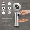 Flytande tvåldispenser 250 ml automatisk rostfritt stål IR -sensor Touchless Waterproof för köksbadrummet