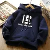 Hoodies Moletons Crianças Roupas Meninos Veludo Acolchoado Moletom Com Capuz Outono e Inverno Top Médio Grande Cabeça Térmica Tops 230830