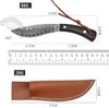 Wysokiej jakości Damascus Knife Blade 3CR13 drewniana rączka kuchenna noża szefów kuchni profesjonalne tasko