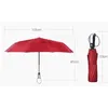 Parapluies Ten Bones Entièrement Automatique Colle Noire Parapluie Ensoleillé Pliant Soleil 3 Pliant Renforcer Double Parasol Cadeau