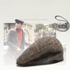 Berets England Style Wool Ed Cap Plaid Pattern Retro Men's Big Head 5962 CM Fashion Painter Hat 230829