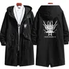 Camisas casuais masculinas Jogos Arknights Rhodes Island Long Trench Coat Cosplay Trajes Raythean Cloak Hoodies Jaqueta Sólida Windbreak 230829