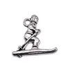 Other Free Ship 130 pcs Antique silver skiing charms pendant 21x19mm B16149