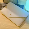 Che Notebook Sleeve White Color Laptop Bag For MacBook Pro 13 14 15 16 Air 13Inch Computer Case Pu Leather HKD230828