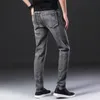 Herenjeans Klassieke stijl Zomer Dunne grijze zakelijke mode Hoge kwaliteit stretch denim Rechte broek Mannelijke merkbroek 230830