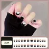 Faux ongles artificiels en forme de cœur de pêche, design unique, à presser pour les débutants en Nail Art