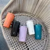 Water Bottles 600ml Stainless Steel Vacuum Flask With Retractable Straw LeakProof Coffee Tea Cold Drink Bottle Car Thermos Mug Tumbler 230829