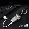 Compass Keychain Watch Arc Lighter Multifunctional Personalized USB Charging Cigarette Men's Birthday Gift 970R