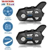 Wayxin R9 Motorcycle Intercom Helmet Headsets 6 Rider BT5.0 Komunikacja Interphone InterCompomunicador Moto Waterproof FM Radio Q230831