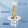 Badezimmer Waschbecken Stopfen Pop-Up Bounce Core Drains Edelstahl Waschbecken Abfluss Filter Küche Badewanne Dusche Werkzeuge HKD230829