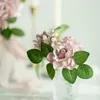 Decorative Flowers Mefier Wedding Artificial Gardenia 2.7" Dusty Rose Fake 25 Pcs W/Stem For DIY Bouquets Decorations