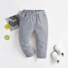 Pantalon printemps et automne enfants garçons coton pantalon pour bébé mince blanc noir enfant en bas âge vêtements décontractés 230830