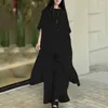 Women's Two Piece Pants Women Set Flowy Irregular Hem Top Wide Leg Soft Thin Blouse Trousers For An Oversized Stylish Look