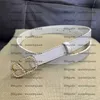 Luxury Pearl Letter Smooth Buckle Women Belt Designer läderbälte bredd 2,5 cm mode klassiska män kvinnor jeans tillbehörsbälten grossist