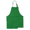 Aprons New Kids Apron Child Painting Cooking Baby Pinafore Solid Color Kitchen Toddler Clean Drop Delivery Home Garden Textiles Dh30I